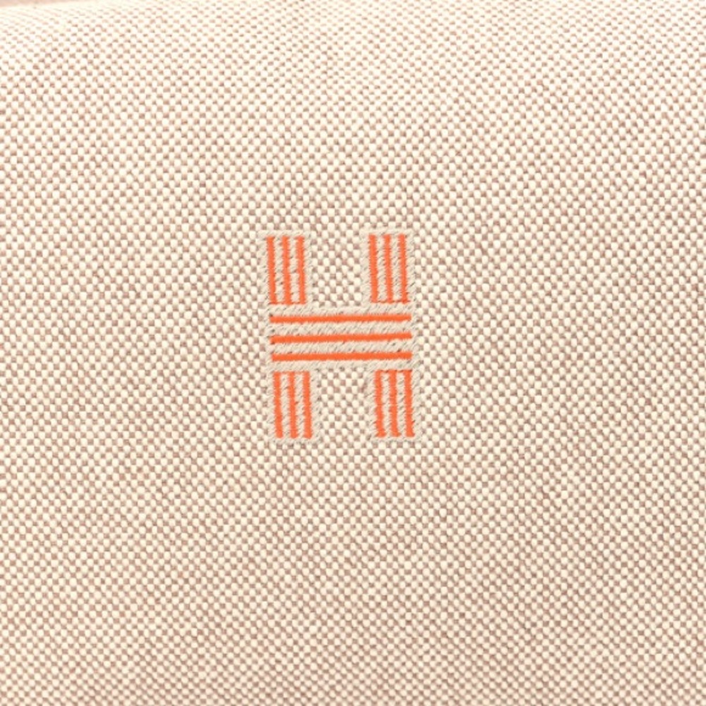 New HERMES Canvas Large Bride-A-Brac Pouch Natural Orange - Picture 10 of 11
